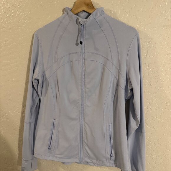 Lululemon Plus Size Baby Blue Long Sleeved Define Athletic Zip Up Jacket - Picture 2 of 10